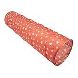 Relsy Kinder Krabbeltunnel, Sternenverbranntes Orange, Pop-Up-Tunnel für Kinder, Kleinkinder, Haustiere, 180 cm x 45 cm, Kleinkind-Spieltunnel, Orange Starry Baby Spieltunnel
