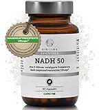 QIDOSHA® NADH hochdosiert, 50mg NADH plus 500mg D-Ribose je Kapsel, 90 Stk im Apothekerglas, in magensaftresistenten DRcaps® mit verzögerter Freisetzung, NADH Kapseln hochdosiert, NADH 50mg