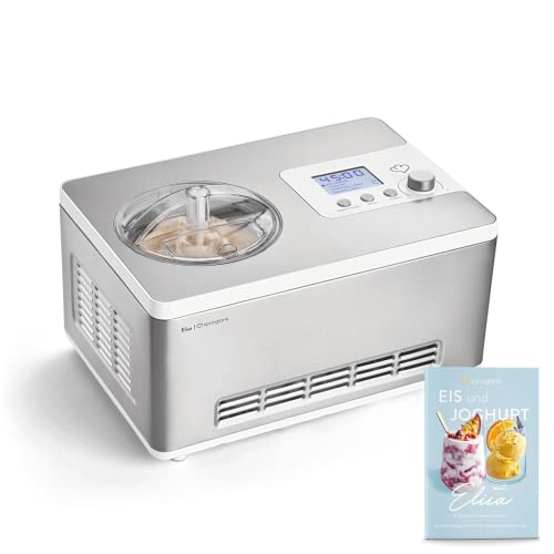 SPRINGLANE Eismaschine & Joghurtbereiter Elisa 2,0 L mit selbstkühlendem Kompressor 180 W, Eiscrememaschine aus Edelstahl mit Kühl- und Heizfunktion, inkl. Rezeptheft