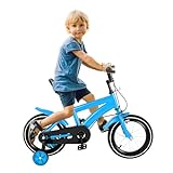 DGSYCC 14 Zoll Fahrräder - Blau, Familienfahrrad, Fahrrad, Damenfahrrad, für Jungen, Mädchen, Damen und Herren