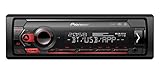 Pioneer MVH-S420DAB 1-DIN-Autoradio mit DAB+, rot, deutsche Menüführung, Bluetooth, USB, AUX-Eingang, iPod/iPhone-Direktsteuerung, Freisprecheinrichtung, Smart Sync