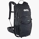 EVOC STAGE 12 technischer Fahrradrucksack, Backpack für Outdoor-Aktivitäten (AIR FLOW CONTACT System, verstellbare Schultergurte, Trinkrucksack mit Werkzeugfach, Trinkblasenfach), Schwarz