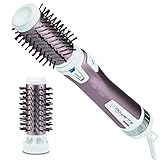 Rowenta Brush Activ Premium Care rotierende Warmluftbürste, mit Naturborsten, Kaschmir-Keratin- und Arganöl-Beschichtung, 2 Bürstaufsätze inklusive, 3 Stufen, Föhnbürste, weiß/kupfer, CF9540