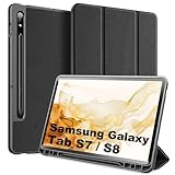 Hülle für Samsung Galaxy Tab S8 / S7 (SM-T870/875), DUX DUCIS Schlank leichte und Klappständer Schutzhülle Mit S Pen Halter und Automatischem Schlaf/Aufwach für Galaxy Tab S8 / S7 11', Schwarz
