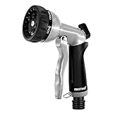RESTMO Gartenbrause, Metall Hochdruck Garten Handbrause, 7 Funktionen Spritzdüse, Einstellbarer Wasserdurchfluss Garten Spritzpistolen Bewässerungspistole für Garten Bewässerung, Autowaschen, Schwarz