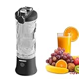 Mini Standmixer Tragbar mit 6 Edelstahl Klingen, 600ml Mixer Smoothie Maker,Wasserdichter USB Portable Blender Elektrisch, Mixer Shaker