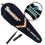 Senston N80 Ultraleicht Graphit Badmintonschläger Carbon-Fiber Badminton schläger mit Schlägertasche