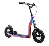 STAR SCOOTER Kinder Tret Roller ab 5 Jahre | City Kick Scooter Luftreifen Höhenverstellbar 10 Zoll New Gen | Chrom