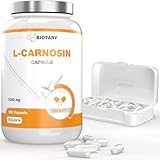 L-Carnosin 100 Kapseln | 1000 mg Tagesportion | inklusive Pillenbox | 100% Vegan | hochdosiert und ohne Zusatzstoffe | hohe Bioverfügbarkeit | Laborgeprüft