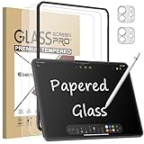 Esanik Feel like Paper für iPad Pro 11 Zoll 2024 für Panzerglas, 9H Matt Schutzfolie für iPad Pro 11 M4 mit Kameraschutz, Anti-Fingerabdruck (2+2 Stück)