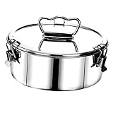 FUNOMOCYA Dampfgarer aus Edelstahl Kochkesseltopf großer Dampfkorb Dampfgarer Kochen rostfrei pressure cooker druckkochtopf schbellkochtopf Dampftopf Küchenboiler Edelstahl 304 Silver