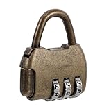 VALICLUD Retro Lock Bag Lock Retro-schloss Vintage Passwortsperre Schlosskombination Diebstahlsichere Passwortschlösser Für Schränke Passcode-sperre Kombinationsschloss Zinklegierung Golden