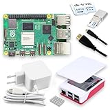 Raspberry Pi 5 8GB Starter-Kit | 64 GB microSD | USB-C 27W Netzteil | Gehäuse mit Lüfter | Micro HDMI Kabel 1m | Kühlkörper