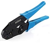 Anstore Crimpzange Kabelschuhzange mit Ratschenfunktion für Aderendhülsen 0.5-1/1.5-2.5/4-6 mm², Länge 22,5 cm