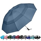 G4Free 42 Inch Regenschirm Sturmfest Taschenregenschirm Großer Taschenschirm Klappschirm Doppelt Belüfteter Baldachin Automatisches Öffnen Starker Winddichter Wasserdichter