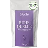 Abendtee - Ruhequelle - Bio Tee lose - 100 Gramm I Bio Kräutertee lose mit Melisse, Kamille, Baldrian, Lavendel und weitereren Kräutern I Herbal Tea by KLUIZ TEA RITUALS
