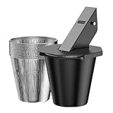 Reusable Grease Bucket, Heat-Resistant Grease Drip Bucket, Grilling Cleanup Accessories with Liner, Ideal for Outdoor Picnic, Parties, Family Gatherings 7.87x7.09x5.91 Inch