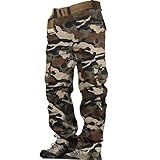 Utility-Cargohose für Herren, Baumwolle, Outdoor, Wandern, Arbeitshose, leicht, Komfort, Multifunktionshose, Ripstop, taktische Kampfhose mit 8 Taschen, atmungsaktiv, Angeln, Klettern, Cargohose