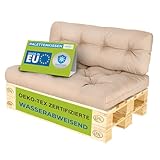 Pillows24 Palettenkissen 2-teiliges Set Palettenauflage Polster für Europaletten Hochwertige Palettenpolster Palettensofa Indoor & Outdoor Erhältlich Made in EU