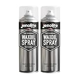 JENOLITE Wachsöl | Unterbodenschutz Spray | KLAR | 2x500ml | Rostschutz für Unterböden von Autos, Transportern und Motorrädern | Hohlraumversiegelung Wachs für Auto Fahrgestell & Unterboden