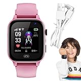 Smartphone mit Smartwatch für Kinder, Smartwatch für Kinder, intelligente GPS-Ortung, Telefon für Kinder, GPS 4G, Kamera, wiederaufladbarer Akku für Taschenlampe