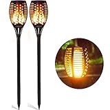 Solarlampen Für Außen Garten 96 LED Gartendeko für Draußen leuchtet automatisch ein/aus mit Lichtsensor im Freien Solarbeleuchtung warmes Licht Gartenbeleuchtung wasserdicht IP65 2pcs