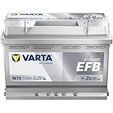 VARTA Automotive DYNAMIC EFB (N70) 12V 70Ah 760A - Nassbatterie für Start-Stopp Systeme - Starterbatterie für Autos mit erhöhtem Energiebedarf - Wartungsfreie Bleisäurebatterie