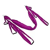 Aerial Yoga-Schaukelset mit Verlängerungsgurten, Ultrastarke Yoga-Hängematte für Antigravitations-Decken-Inversionsübungen (Purple)
