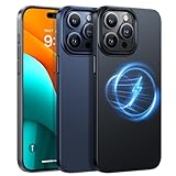 TORRAS Dr. Ultra Dünn 2024 Neu für iPhone 15 Pro Hülle für MagSafe [Nr. 1 Magnetkraft] Extrem Stoßfest Kratzfest iPhone 15 Pro Case(Samtiger Griff & Elegantes Aussehen) Slim Handyhülle Schwarz