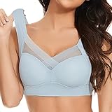 BH Große Brüste Starker Halt, Damen Ohne Bügel BH Nahtloser Minimizer BH Push Up BHS Frauen Breiten Trägern Bügelloser Bra Stütz Bralette Bequemer Klassische Bustier Sport BH