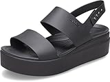 Crocs Damen Brooklyn Low Wedge Sandalen, Schwarz, 37/38 EU