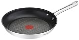 Tefal Duetto Pfanne A70404 | 24 cm | sichere Antihaftversiegelung | Temperaturindikator Thermo-Spot | gesundes Kochen | Edelstahl-Kochgeschirr | Kochen und Anbraten | Induktion