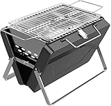 PNAJFUEL Gasgrill Holzkohlegrill Tragbarer Grill Für Zu Hause Koffergrill Klappbare Grillgeräte/Black/a