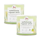 for you apfelessig ingwer shot Doppelpack - Pulver zum Anrühren in Wasser - Fruchtiger Geschmack mit würziger Ingwer Note - Apfelessig, Ingwer, Cholin, Guarana & Vitamin B6. 15 mg Koffein pro Portion