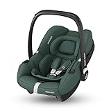 Maxi-Cosi CabrioFix i-Size, Babyschale, 0–12 Monate, max. 12 kg, leichter i-Size Kindersitz (3,2 kg), Sonnenverdeck, gepolsterter Sitz, für viele Maxi-Cosi Kinderwagen, Essential Green