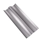KICHOUSE Französischer Brot Stehen Brotlaib-backform Backen Kleine Tablett Mini Geriffelt Brot Machen Baguette-ofenblech Nicht -schicht -backware Brotdosen Gestell Silver