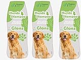Hygiene VOS Hundeshampoo Glanz 3 x 300ml Glanzpflege mit Mandelöl für alle Hunde und Fellarten. Gute Kämmbarkeit