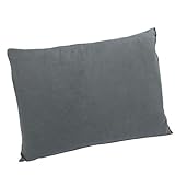10T Deluxe Pillow Grau 40x30x10 cm Fleece Kissen Reisekissen Kopfkissen Nackenkissen mit Packsack