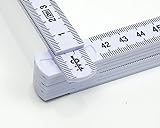 pimaldaum® Zollstock/Meterstab/Gliedermaßstab aus Kunststoff 2 m zum schnellen und präzisen Erfassen von Längen und Abständen