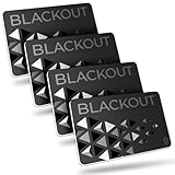 AKIELO Blackout – Ultradünne RFID Blocker Karte (4 Stück) – Die Einzige Lösung für den Kontaktlosen Kreditkarten Schutz – Die Ultimativer Geldbeutel Schutzkarte (Schwarze Edition - 4er)