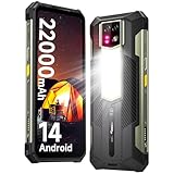 Ulefone Armor 24 Outdoor Handy 22000mAh mit 1000 Lumen Taschenlampe, Android 14 24GB + 256GB/2TB SD 64MP+64MP+16MP Nachtsicht,120Hz 6,78' FHD+ IP68 Smartphone 4G Dual SIM/NFC/Fingerabdruck ID GPS OTG