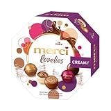 merci lovelies Creamy – 1 x 185g – Pralinenmischung mit gefüllten Schokoladen-Spezialitäten