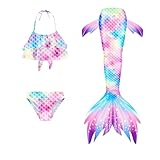Generisch 𝙈eerjung𝙛rauen𝙛losse Mädchen Mit Bikinis Set Schwimm𝙛lossen Kinder 𝙈eerjung𝙛rau Badeanzug Badebekleidung Bikini 𝙛lossen 𝙈eerjung𝙛rauen Schwimmanzug Bikinis Für 4-13 Jahre