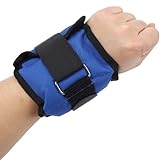AIRM HEALTH Gewichtsmanschetten – Verstellbare Fuß- & Handgelenkgewichte für Reha, Physiotherapie & Fitness – mit Sandfüllung & Klettverschluss – Unisex (Blau, 2x1 kg)