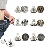 6 Stück knöpfe hosen enger machen, Hosen Ersatz Knöpfe, 17mm Button Pins, Hosen Enger Machen, Jeans Knöpfe Ohne Nähen, Hosenknöpfe Zum Stecken, DIY Jeansknopf zur Reparatur von Jeans, Stil 2