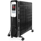 Aigostar Oil Monster 33JHH - 2500W Ölradiator Energiesparender, LCD Elektro Heizkörper mit 13 Rippen,4 Heizstufen,Thermostat, Fernbedienung,Überhitzungsschutz, Elektroradiator Elektro Heizung