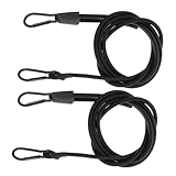 Alipis 2 Stück Elastisches Gepäckgurt Fahrrad elastisches Verpackungsgurt Flache Bungee-Gurte Lange Bungee-Seile Versenkbare Bungee -Kabelgurte Aluminiumlegierung Black