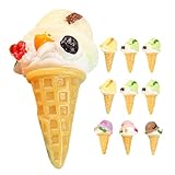 GALPADA 10 Stück Teiliges Künstliche Eistüten Realistisches Eiscreme für Fotografie Kaffeebar Dessert Ausstellungen Bunten Farben