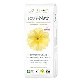 Eco by Naty Damenbinden Normal – Pflanzliche und saugfähige Bio-Hygienebinden ohne Flügel, Menstruationsprodukt aus Bio-Baumwolle, Besser für die weibliche Gesundheit (14 Stück)