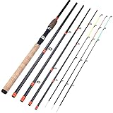 Sougayilang Feeder Rod mit 3 Spitzen Tragbare Angelrute Spinning Casting Travel Rod Vollsortiment Action Karpfen Grobrute